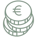 Icône de pièces de monnaie représentant la maîtrise des coûts.